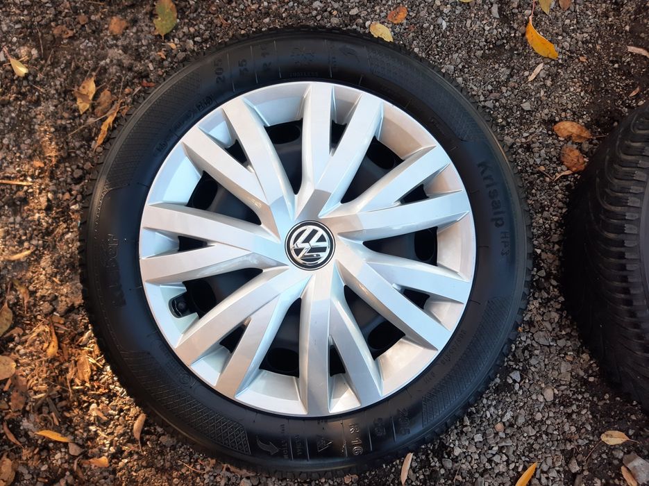 4бр. Зимни гуми с Железни джанти  5х112-16ц.за VW-ФОЛКСВАГЕН+тасове