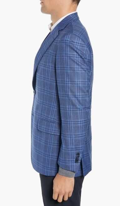 Sacou blazer de lux 42 XL casual Oscar Jacobson NOU lana moale carouri