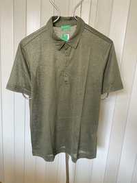Benetton - мъжка ленена тениска с яка