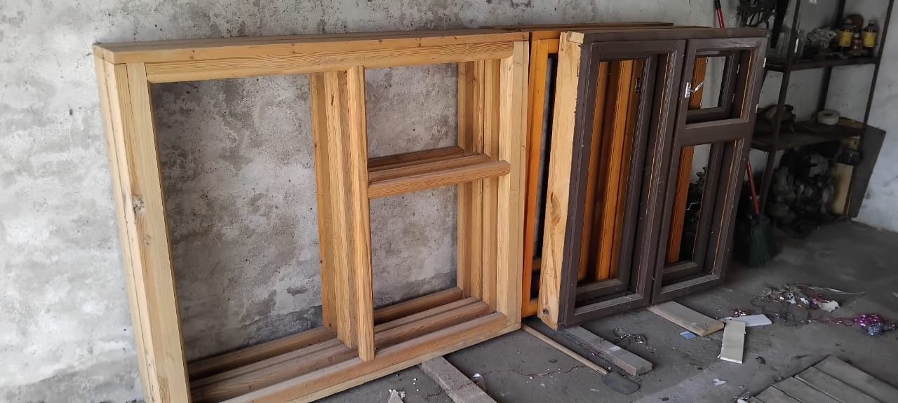 Продам деревянные новые рамы без стекла 10000тг