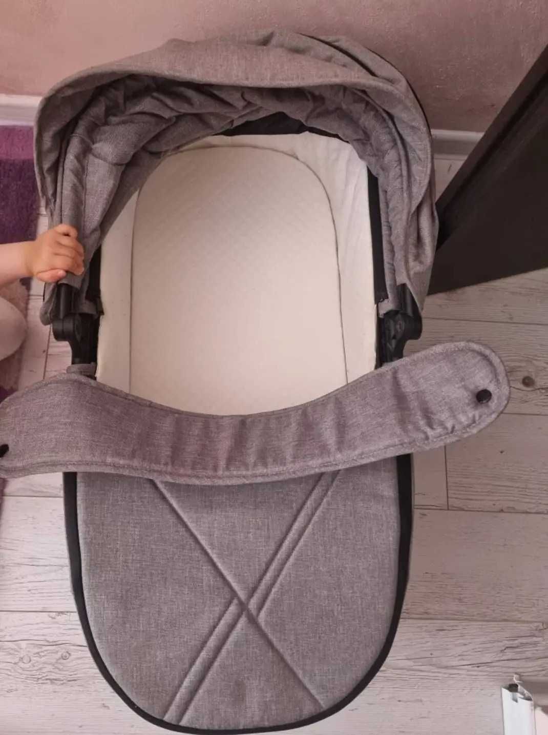 Детска количка ZOKKY NUVO GRAY комбинирана количка 2 в 1
