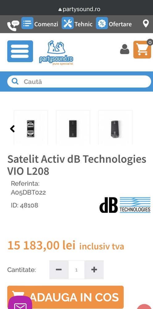 Vand Boxe active DB Tehnologies L 208 Line Array
