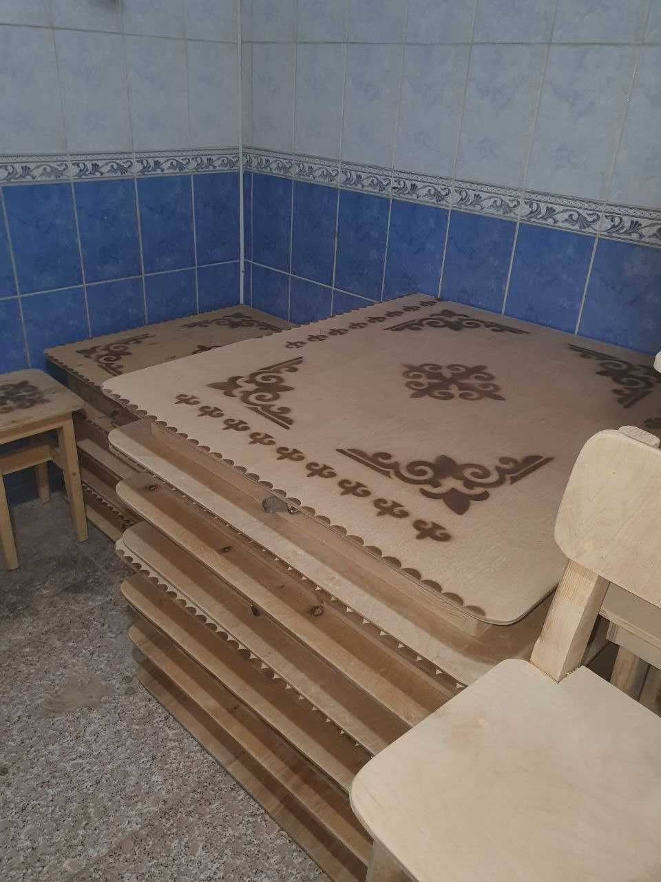Казахский Стол Раскладной  Низкий Столик Круглый Квадратный Жер стол