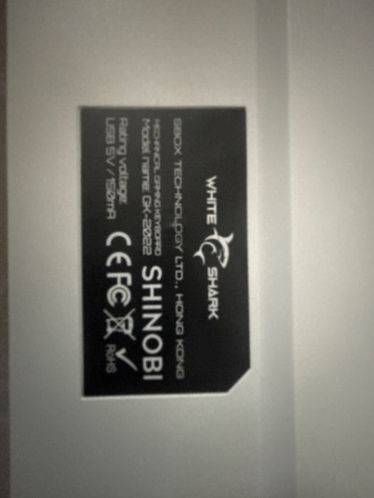 Vand tastatura gaming White shark Shinobi