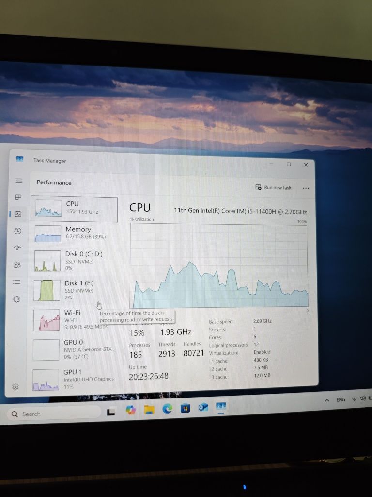 Acer Nitro 5- i5 11th gen, 16GB ram, 1TB SSD