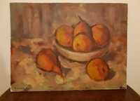 Стара маслена картина'Натюрморт с плодове' на художника Николай Илиев