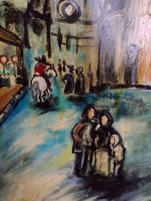 Tablou "Oraș medieval in nocturnă"