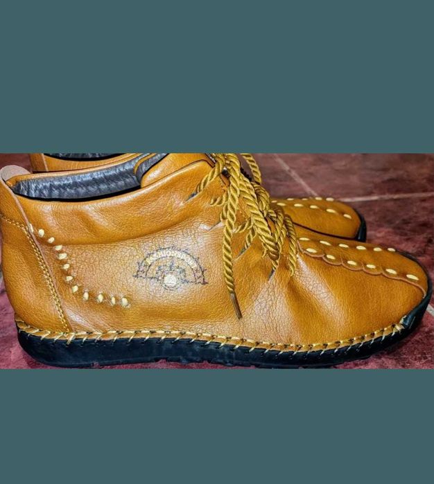 Ghete din piele naturală cusuți manuali