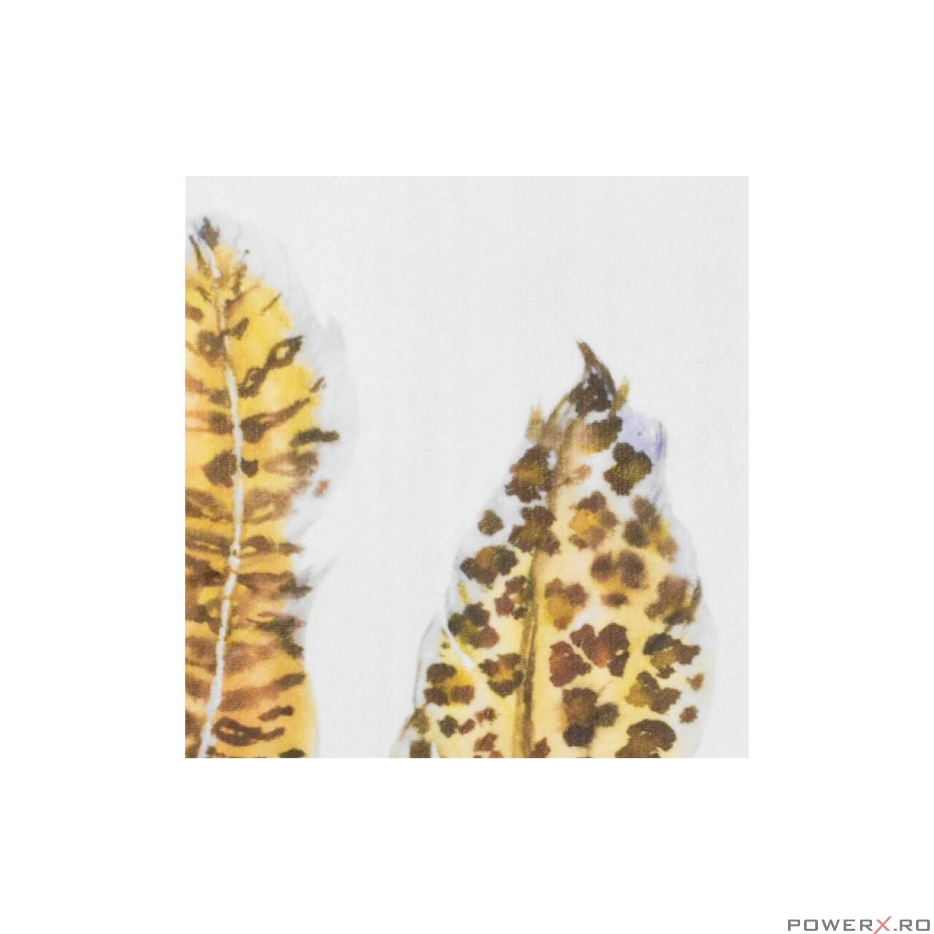 Covoras pentru baie antiaderent, pufos, 50x80 cm, alb cu imprimeu,