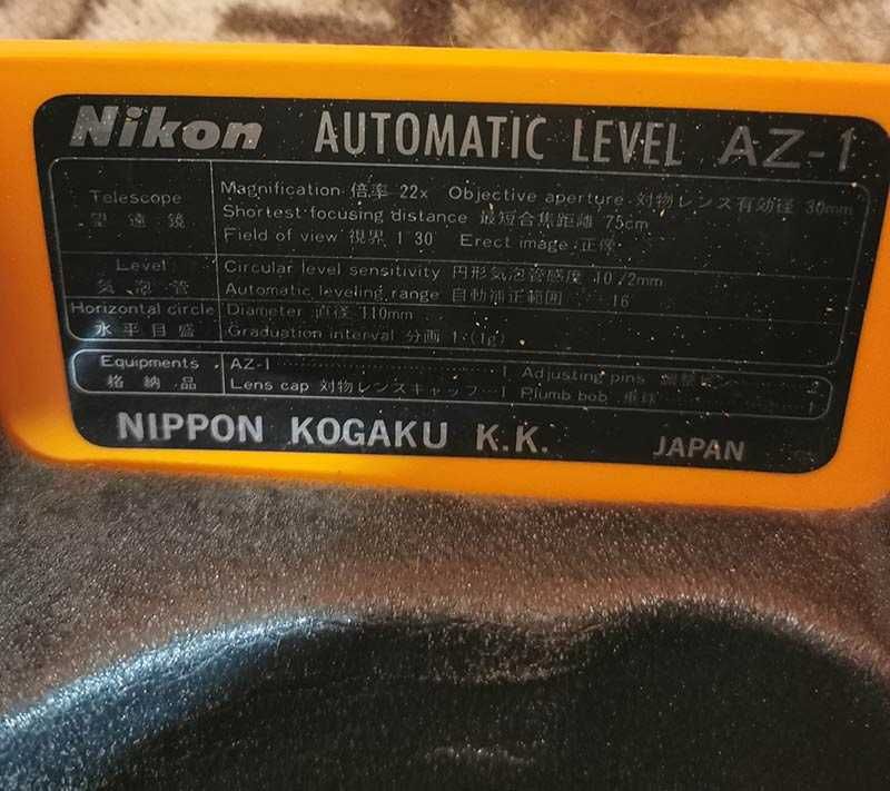 Японски оптичен автоматичен нивелир NIKON AZ-1 калиброван
