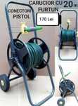 CĂRUCIOR cu 20 m Furtun 1/2 Conectori si Pistol - NOU - 170 Lei