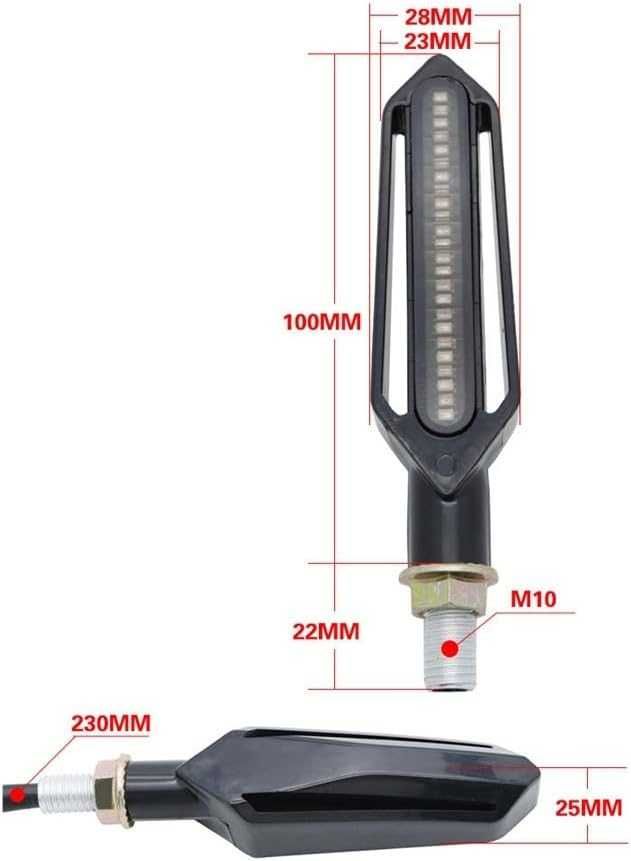 Бягащи мигачи за Мотор с дневни светлини 24 LED - 2 броя.