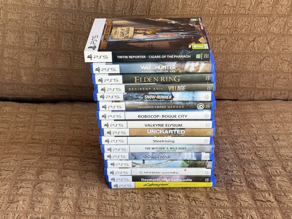 Диски для PlayStation 5/Elden Ring/Cyberpunk/GOW/Ведьмак/Ассасин Мираж