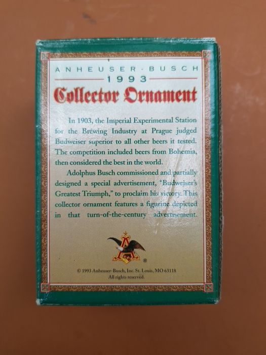 Anheuser-Busch 1993 Collector Christmas

Ornament Woman
Collector Chri
