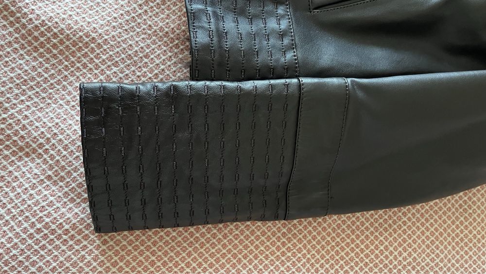 Дамско яке с естествена кожа и косъм ново