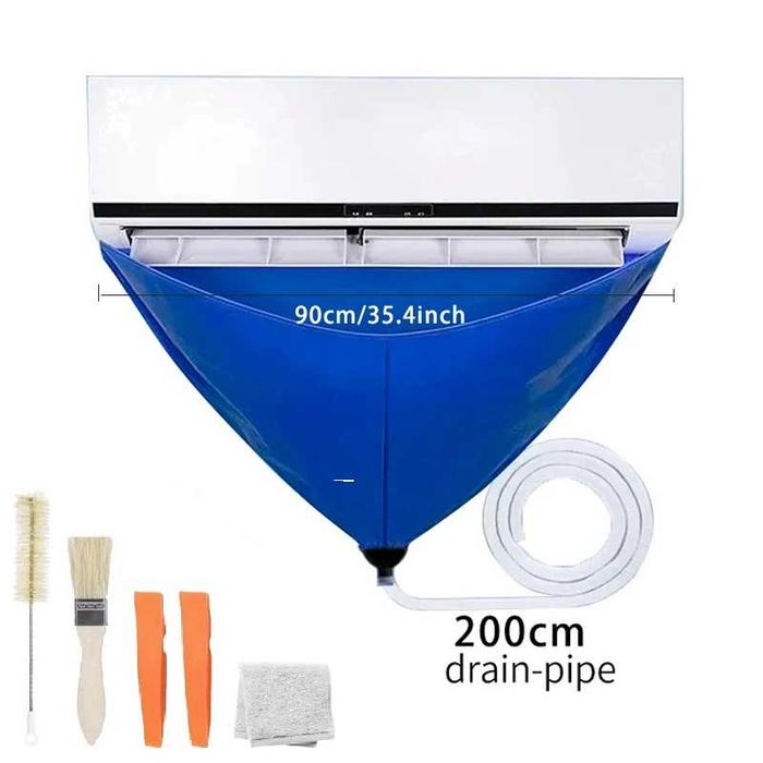 Комплект за почистване на климатици с торба, маркуч и четки