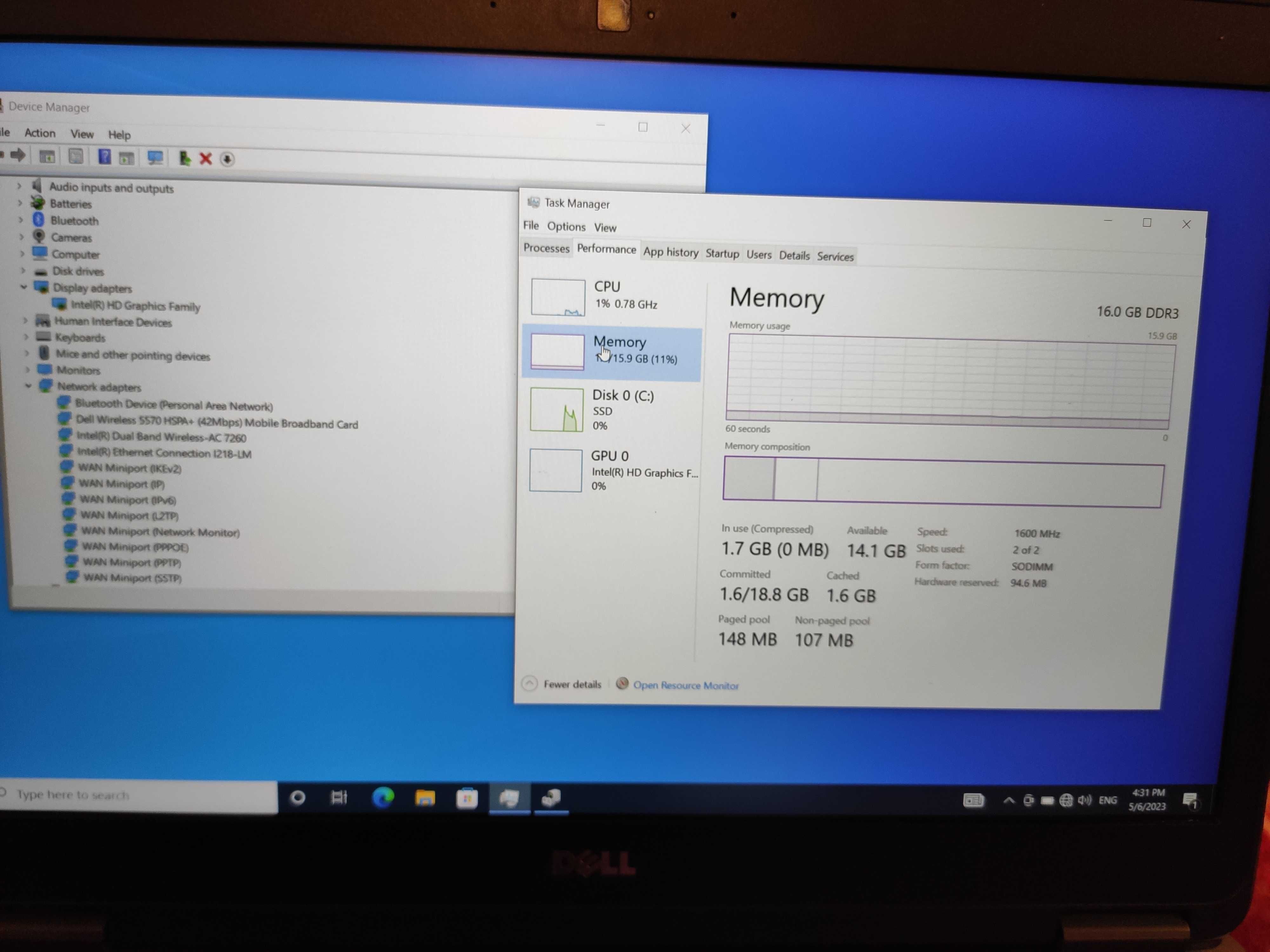 Dell latitude 7440 I5 16 RAM Corsair 120 SSD FullHD