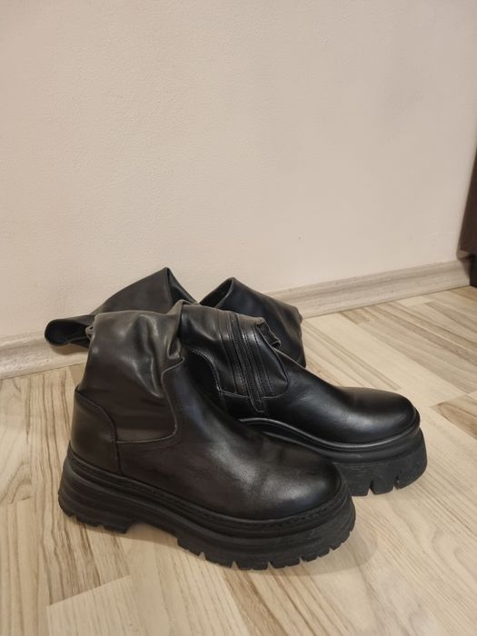 Черни ботуши над коляното, 36 номер