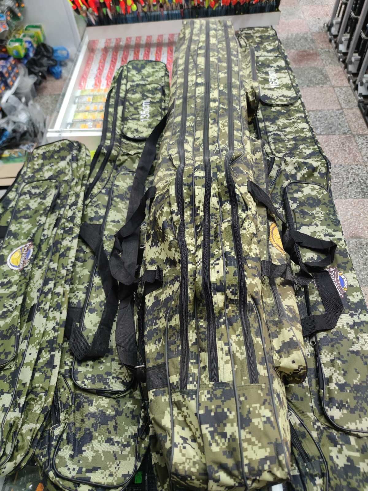 Троен калъф за въдици и макари ROBIHAN 115см/135см/150см/165см