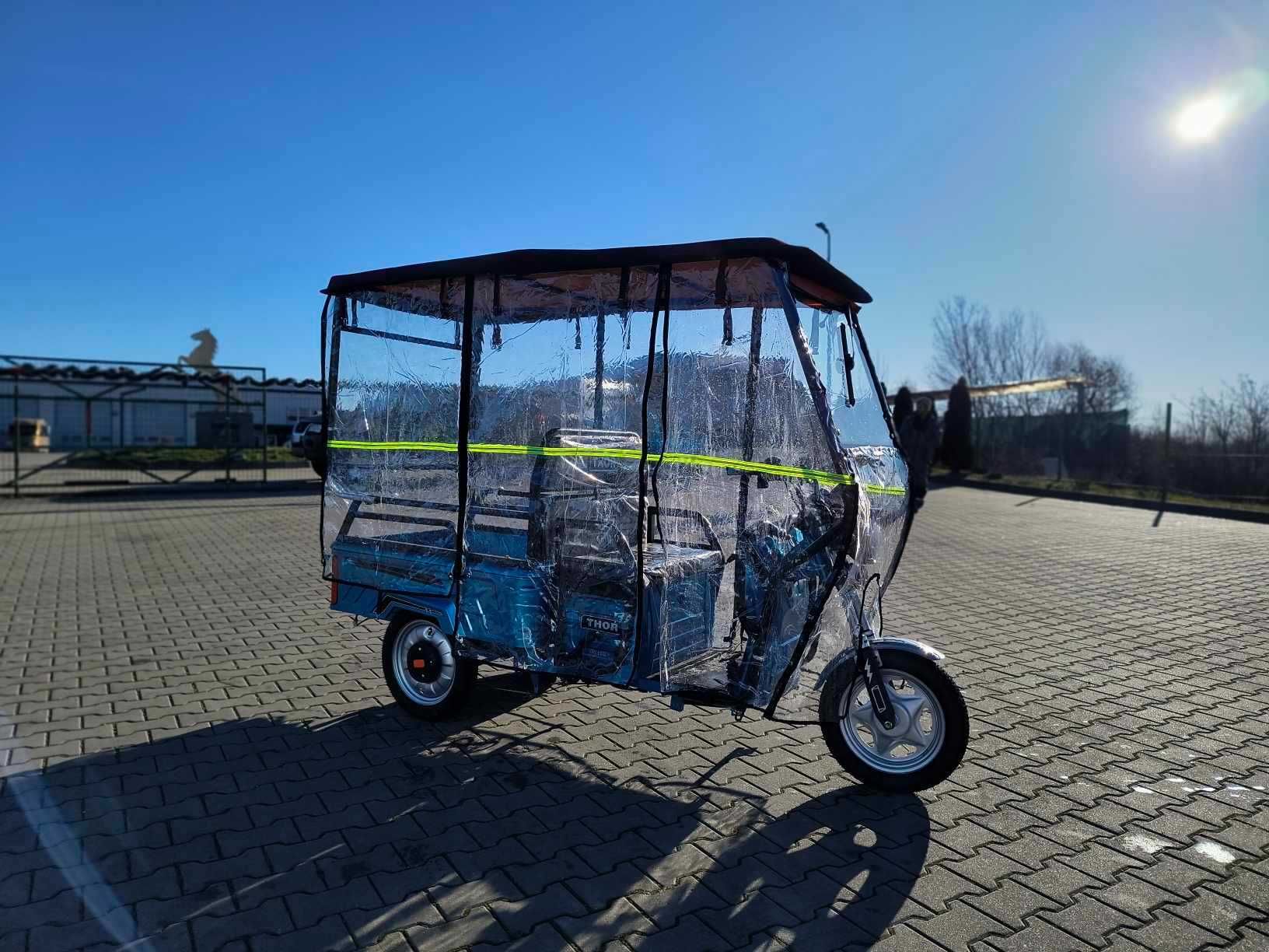 Prelata transparenta pentru triciclu electric Thor City Eco Agramix