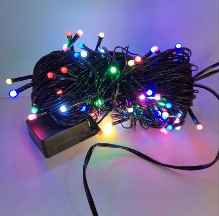 музикални коледни лампички 10м с 7 мелодии + тиха нощ, свята нощ