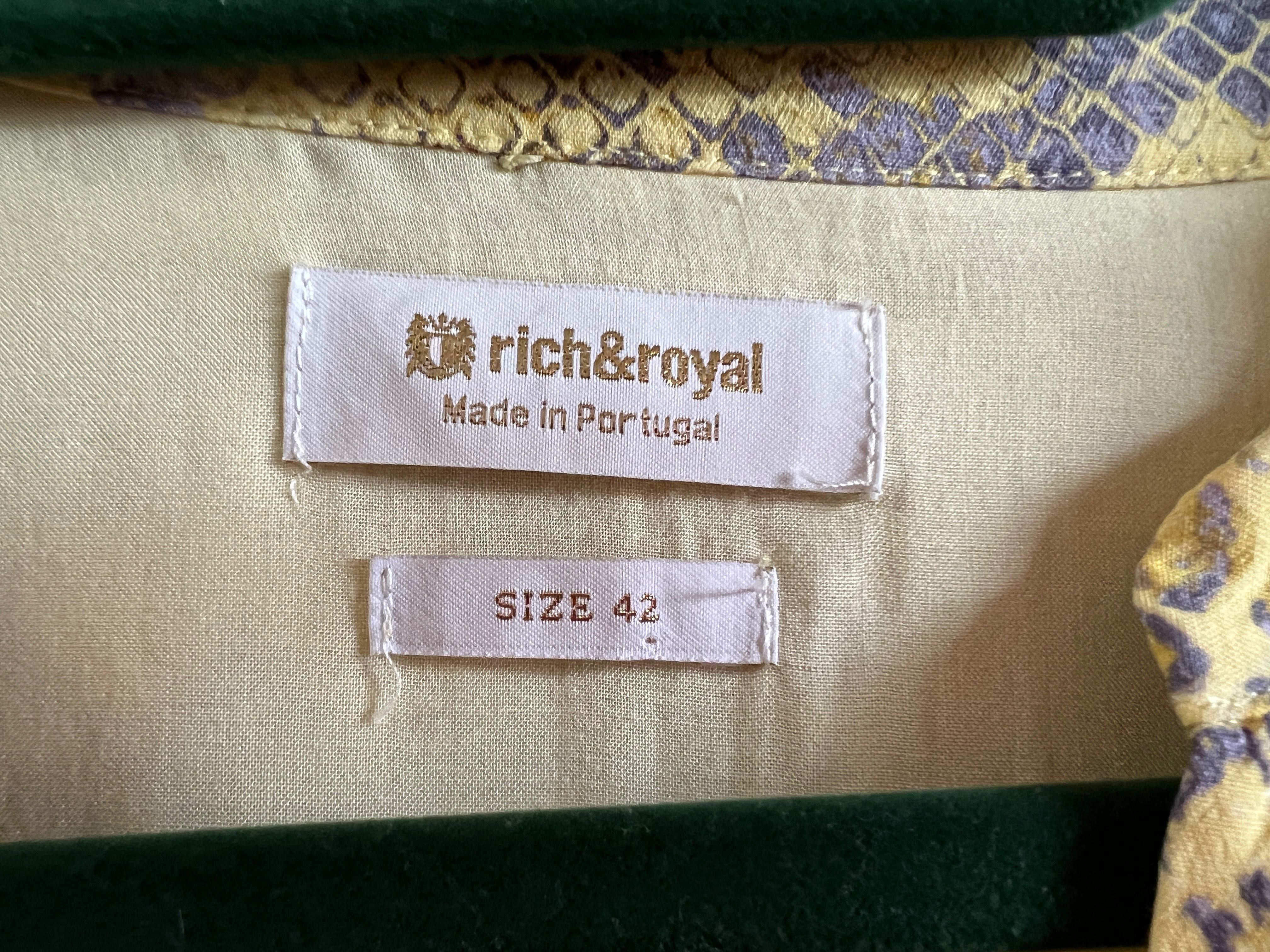 Rochie Rich&Royal L snake print galben mov vascoza midi medie