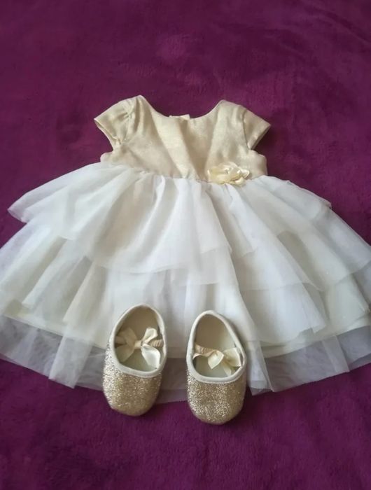 Set fetita rochița plus pantofiori mărime 74