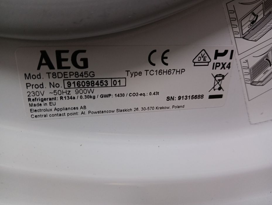 Комплект пералня и сушилня с термопомпа АЕГ Aeg 8кг А+++ 2год.Гаранция