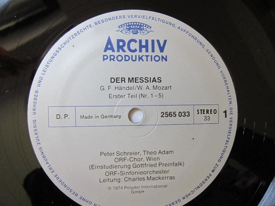 vinil rar Handel & Mozart-"Messias" -C.Mackerras- un cadou inedit