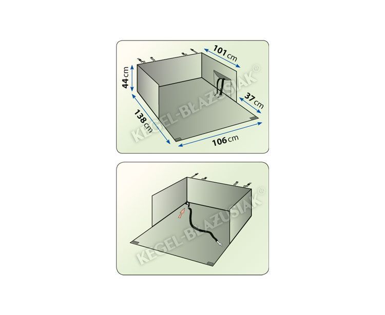 Husa protectie portbagaj Dexter pentru transport animale companie cu margini laterale inaltate