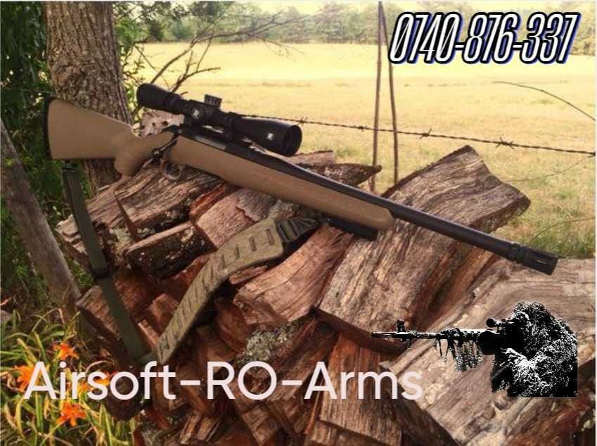 Pusca Airsoft WellWood FullMetal Modificata Interne METAL->Luneta+Bile