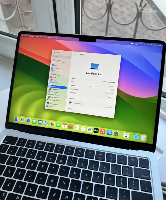 MacBook Air M3 Silver 8/256GB 100%