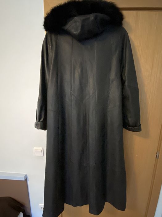 Кожено манто дълго