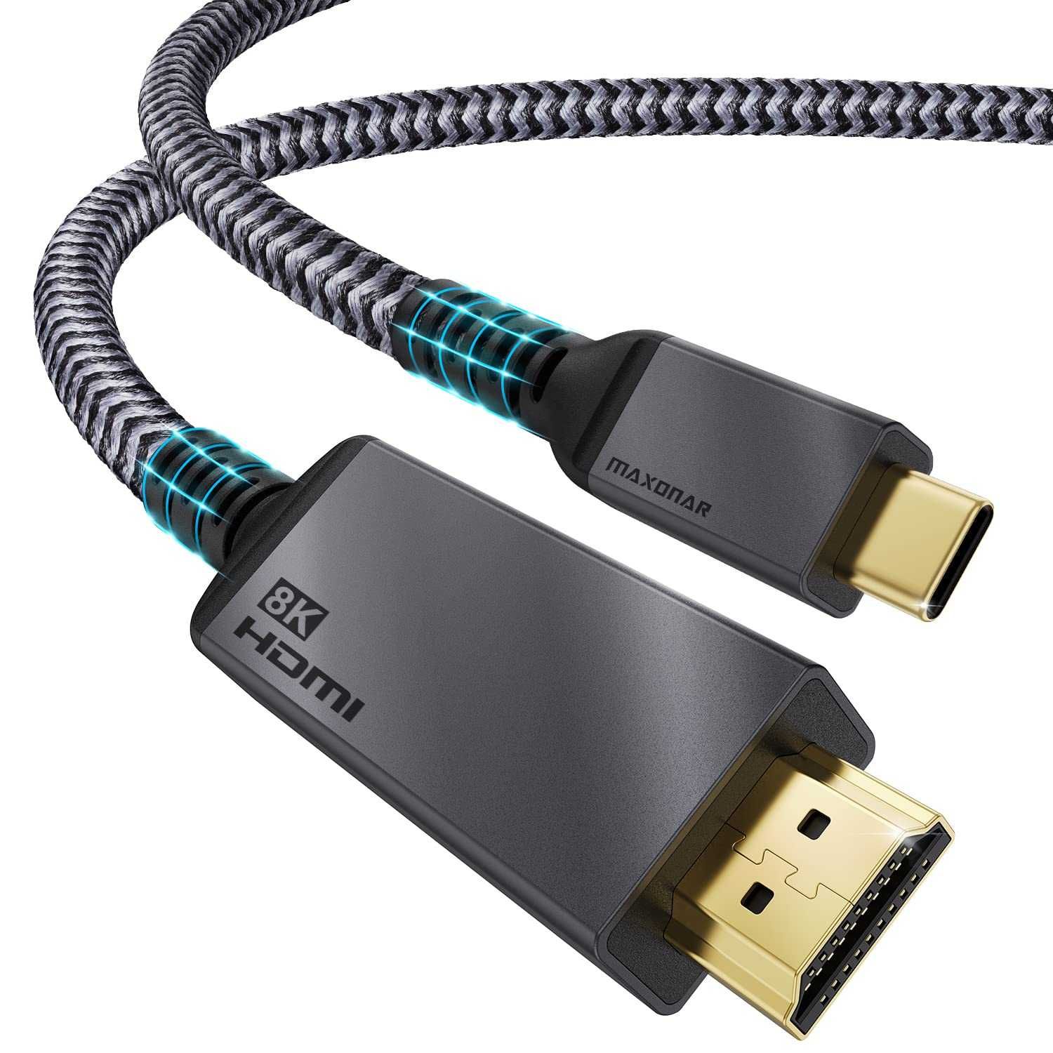 Cablu USB C/Thunderbolt 3/4 to HDMI 2M 8K-30Hz,4K-120Hz,HDR,MacBook