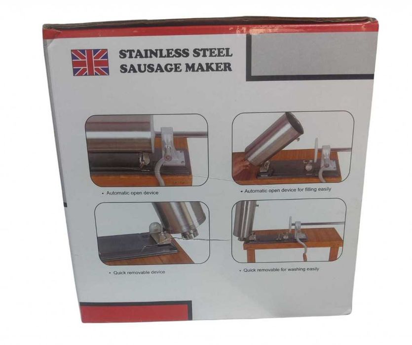 Ръчна машина за пълнене на колбаси,неръждаема стомана,капацитет 4 кг.