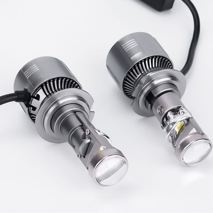 Kit Becuri Led H7 cu LUPA 19mm 140w 26.000 Lumeni/set 6000k Canbus