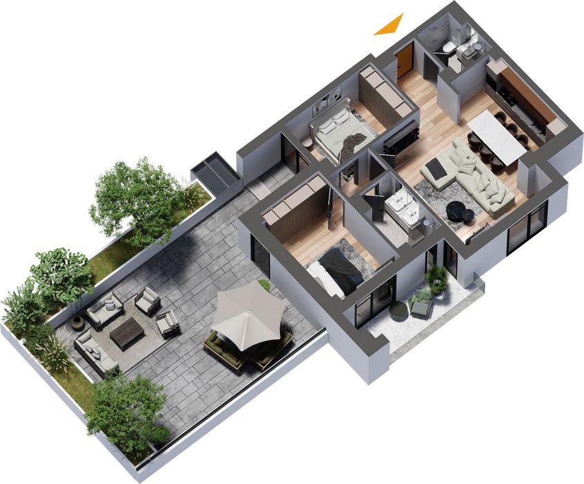 Apartament 3 Camere Cu 2 Bai + Terasa, Direct La Dezvoltator