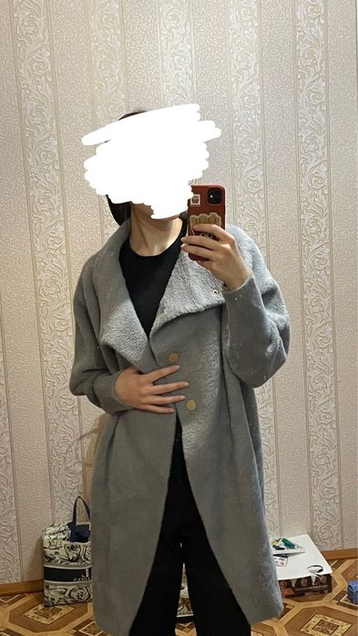 Пальто-кардиган из альпаки, оверсайз, супер мягкое — one size