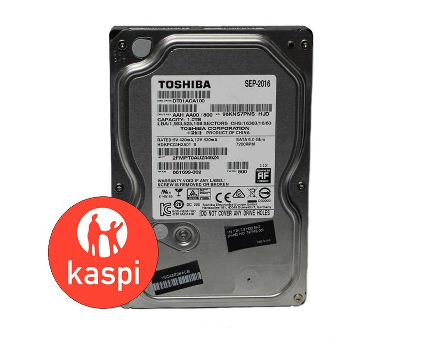 Жесткий диск HDD 1 Tb SATA 3.5 Toshiba