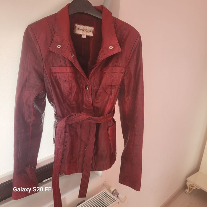 Vand geaca piele visinie mărime S