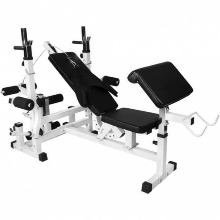 Pachet fitness Bancă Multifunctională + Set greutați cu grip 100kg