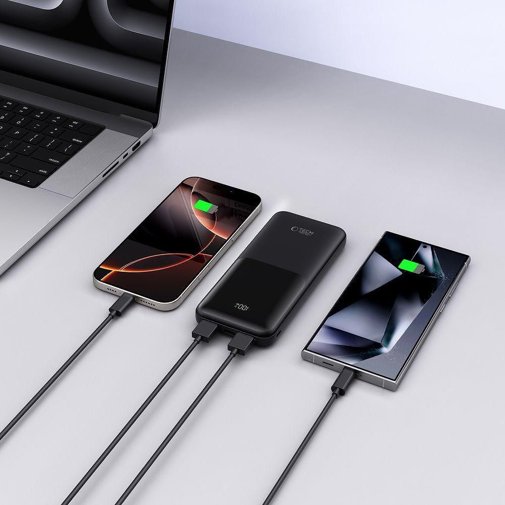 Допълнителна батерия tech-protect pb02 power bank 10000mah 22.5w черна