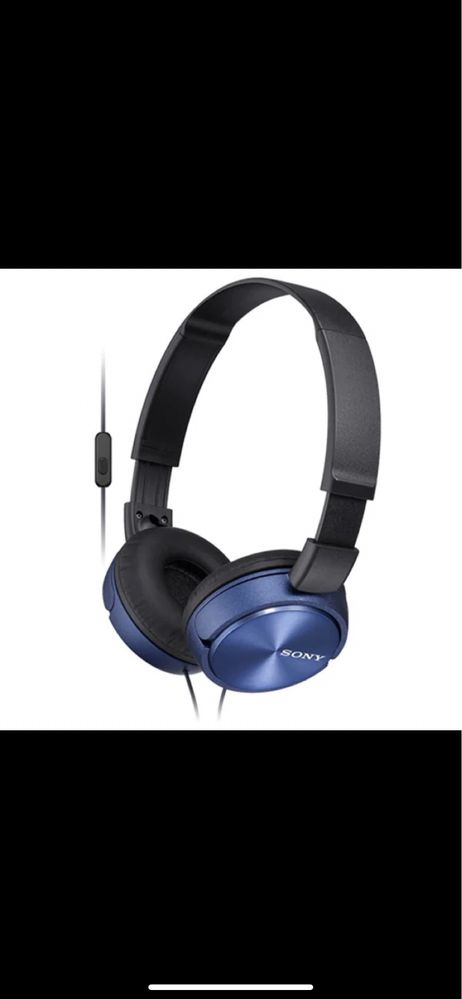 Casti SONY MDR-ZX310APL, Cu Fir, On-Ear, Microfon, albastru
