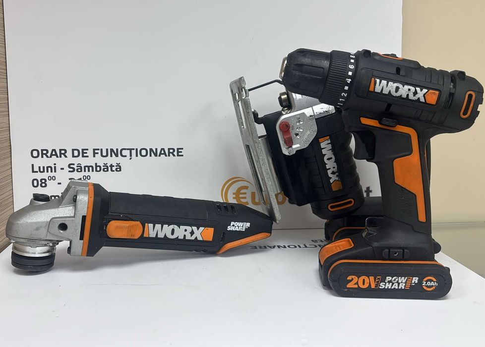 Set mașină de găurit și înșurubat Worx WX100 20V max. 30Nm