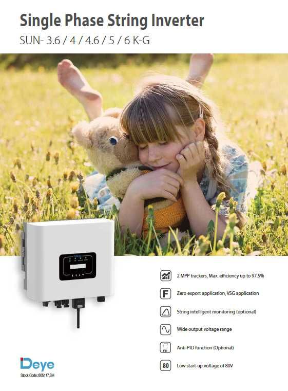 Invertor DEYE Ongrid 5kW Prosumator SUN-5K-G