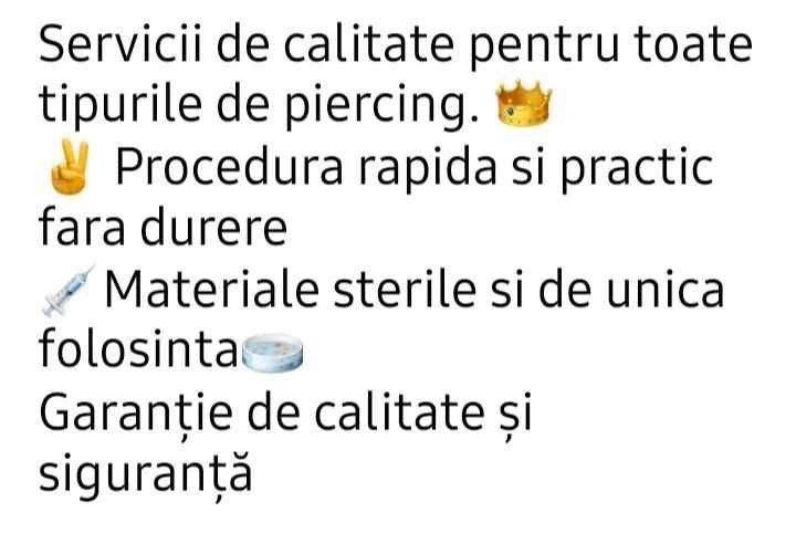 Aplic Cercei bijuterii piercinguri