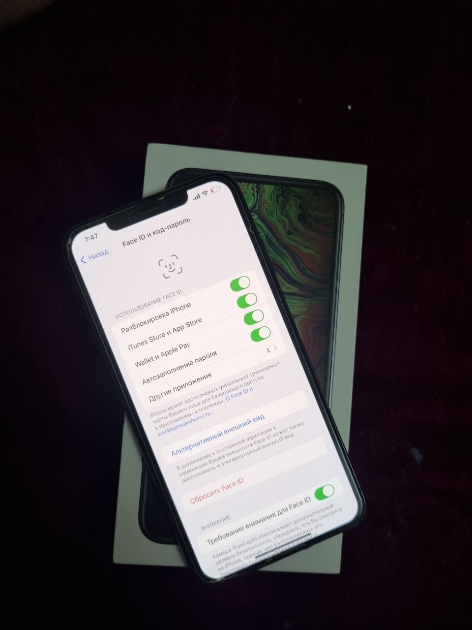 Iphone Xs max 256 GB holati ideal