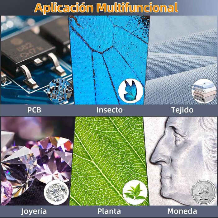 Microscop Digital 3.0 Inch, 500x Zoom/marire, Ecran IPS, USB, 8 LEDs