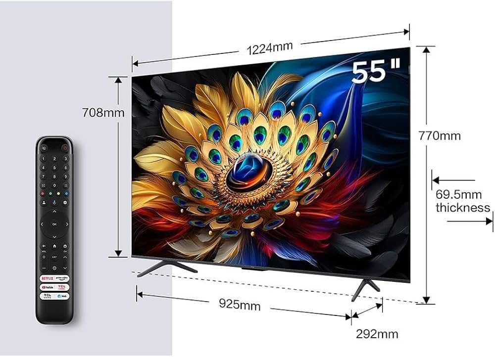 TV QLED TCL 55c655 Smart. Garantie 5 ani !!! Subwoofer integrat.