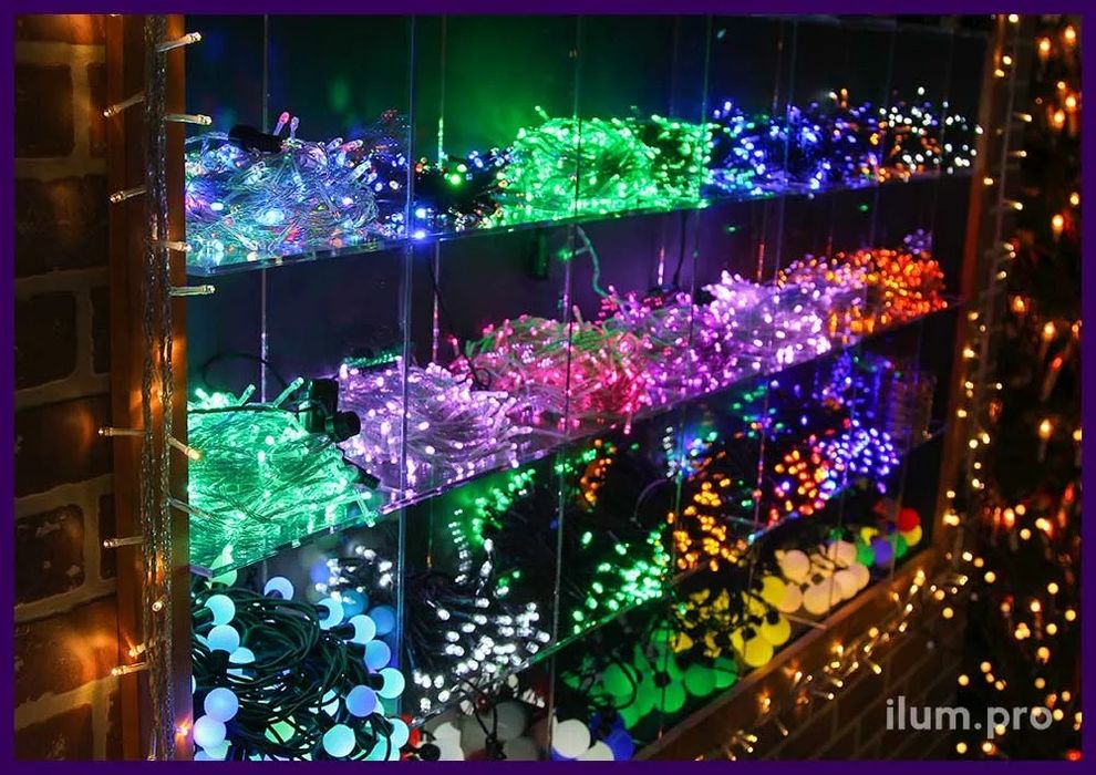Гирлянда оптом все виды, водопад, дождик, дюралайт, бахрома